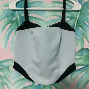 White Fox Boutique Feel The Spark Bustier in Baby Blue, size Small